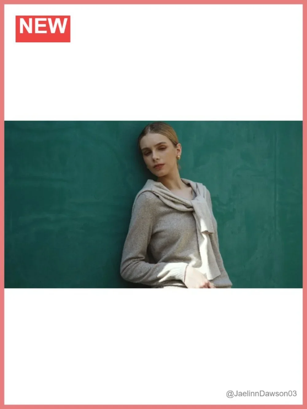 100% Pure Cashmere V-Neck Pullover Sweater Long Sleeve